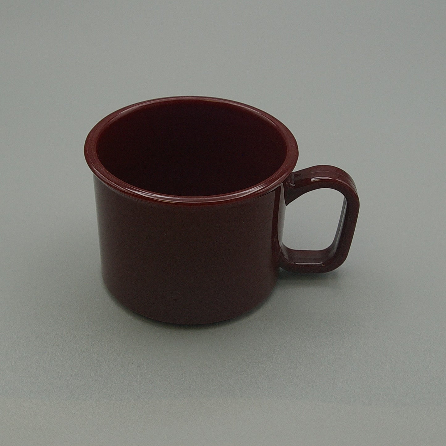 RPM8-HT-BU - High Temp Reusable Plastic 8oz Low Profile Burgundy Retherma Mug