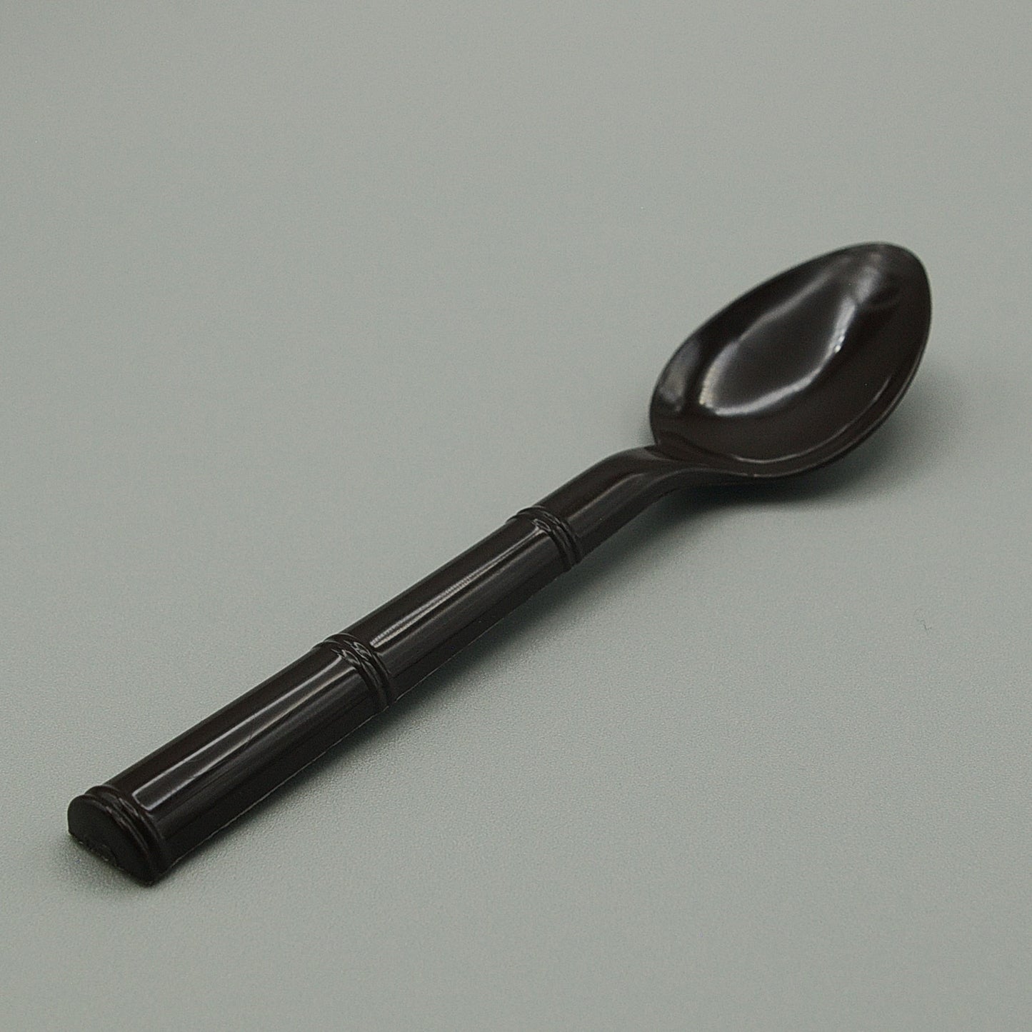 NY-193 - High Temp Reusable Nylon Plastic Brown Soup Spoon