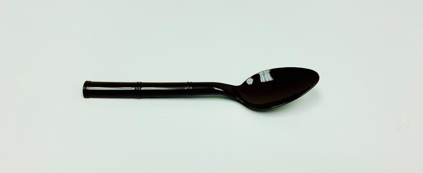 NY-193 - High Temp Reusable Nylon Plastic Brown Soup Spoon