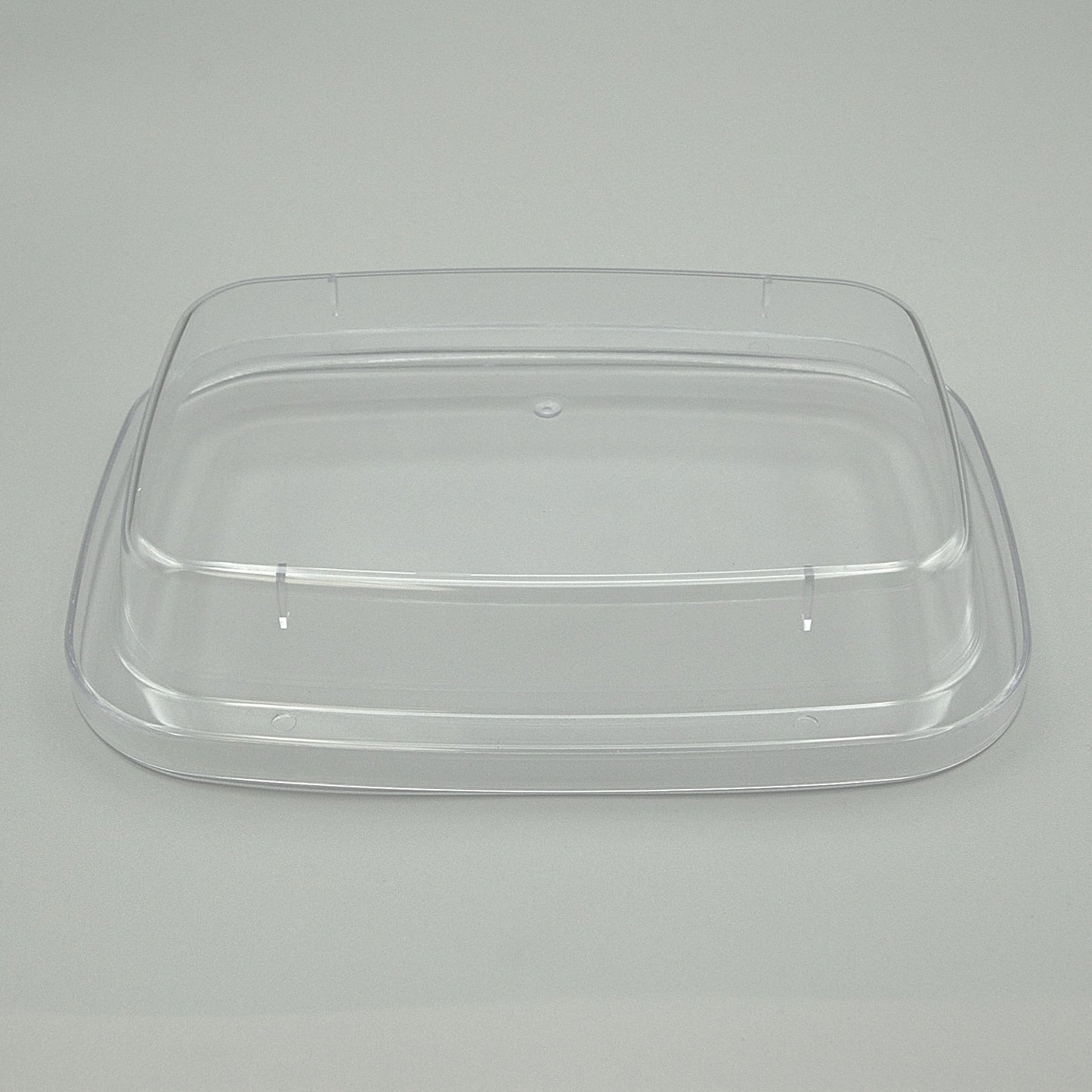 RDC-75/55-CL - High Temp Reusable Plastic 7.5 x 5.5" Rectangular Clear Retherma Plate Dome Cover
