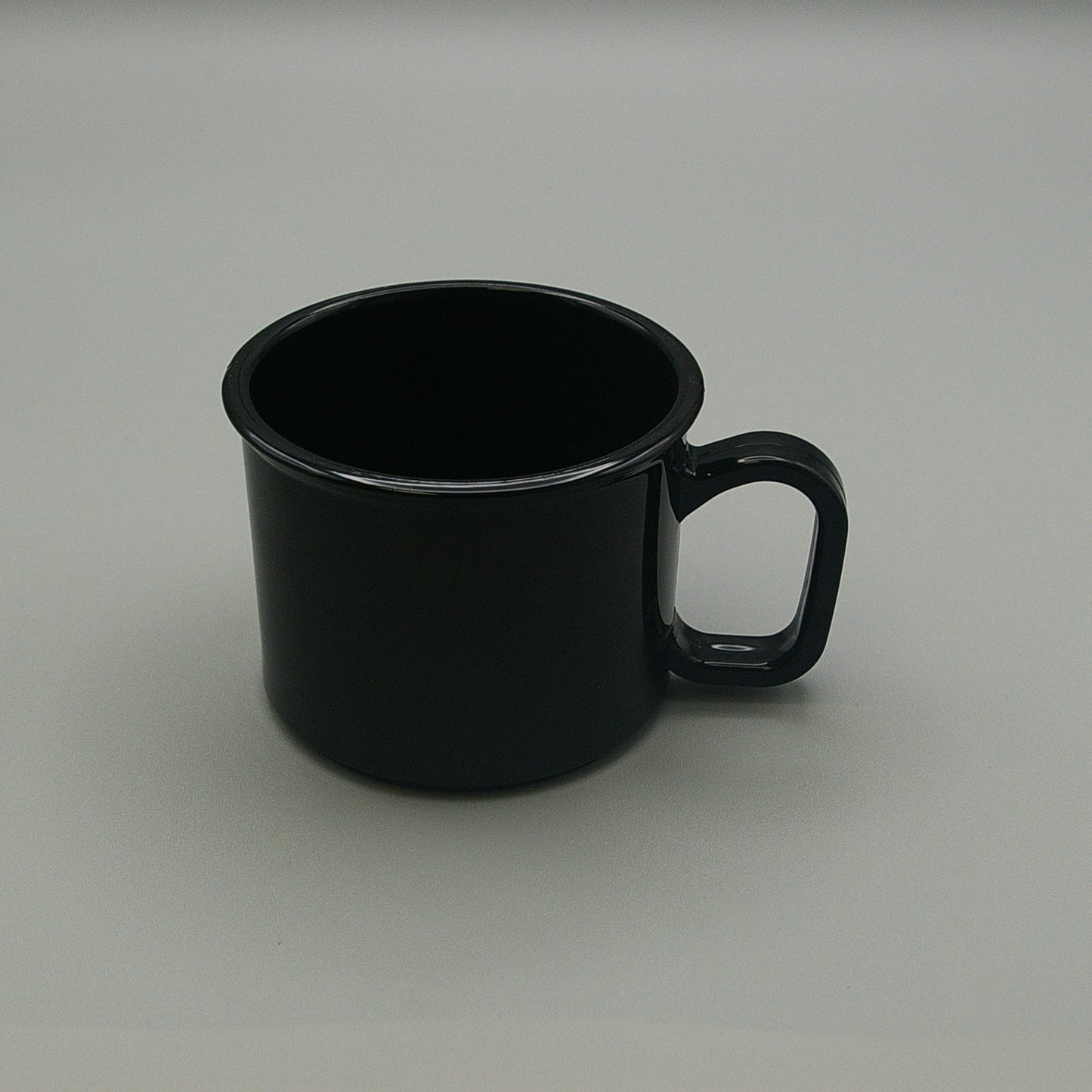 RPM8-HT-BLK - High Temp Reusable Plastic 8oz Low Profile Black Retherma Mug