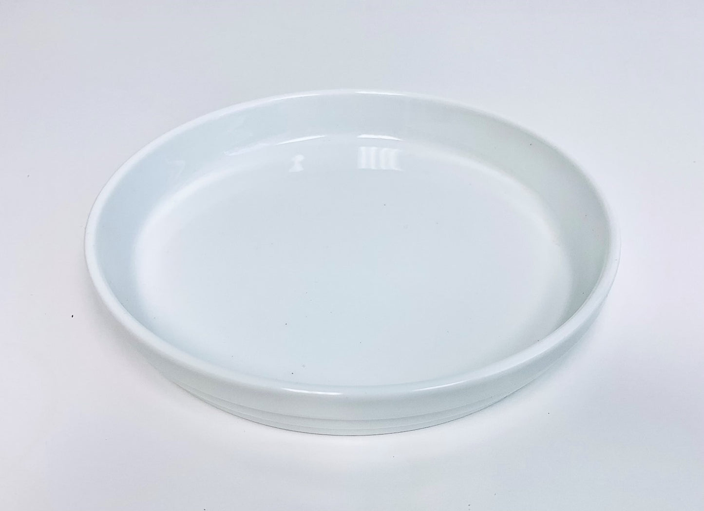 RPCW-9 - Porcelain 9'' Flat Bottom White Retherma Plate