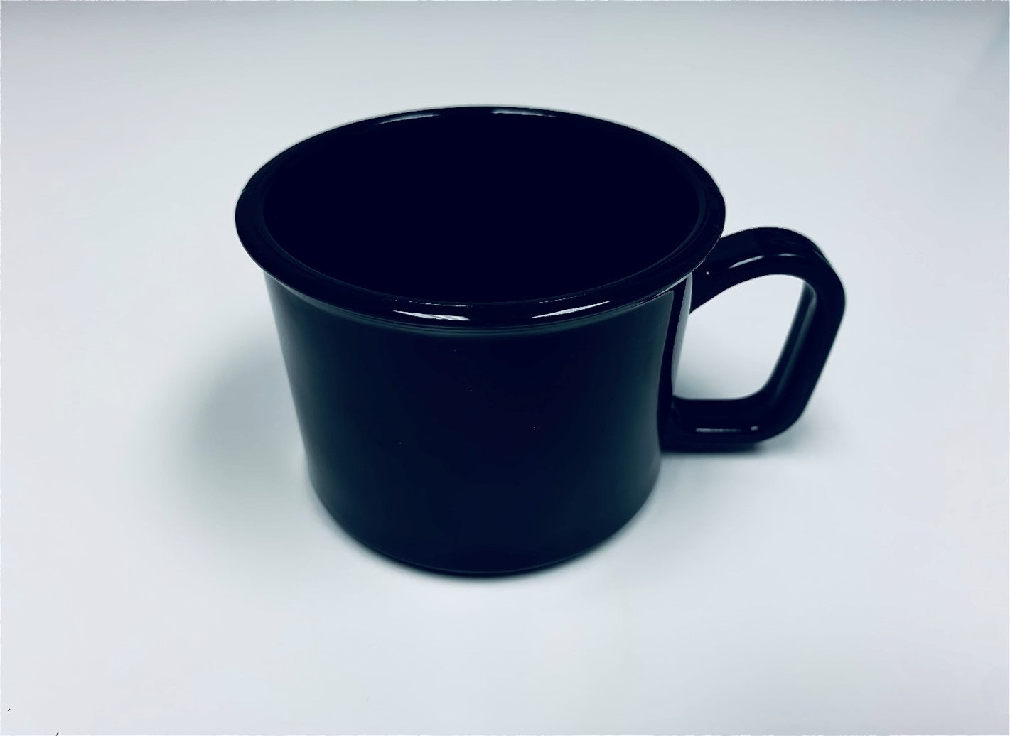 RPM8-HT-BLK - High Temp Reusable Plastic 8oz Low Profile Black Retherma Mug