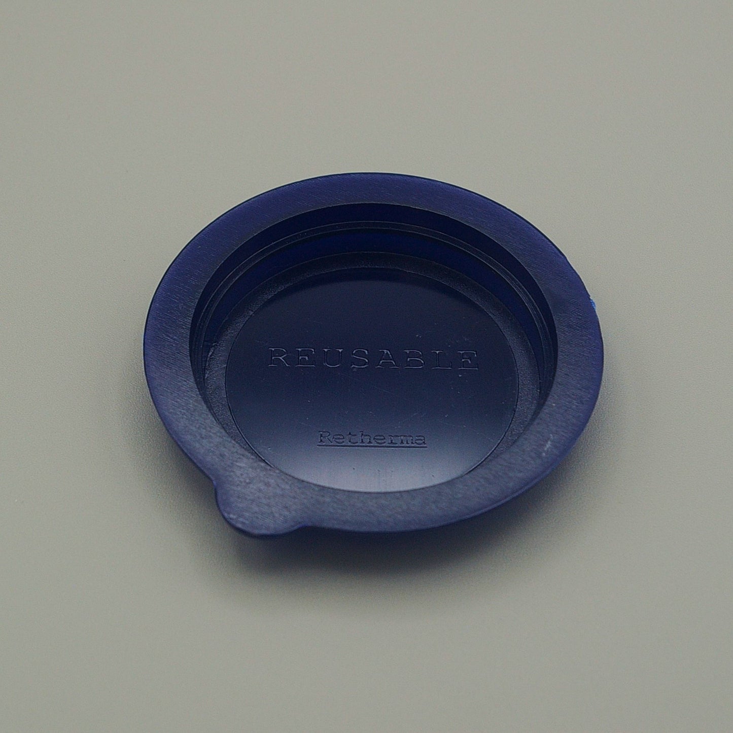RRML-DB - High Temp Reusable Plastic Dark Blue Retherma Mug Lid